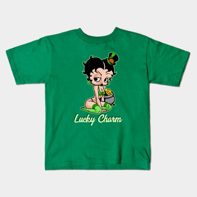 BETTY BOOP - Saint Patrick's day Kids T-Shirt by KERZILLA